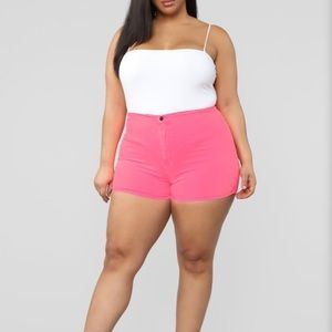 Hot pink shorts